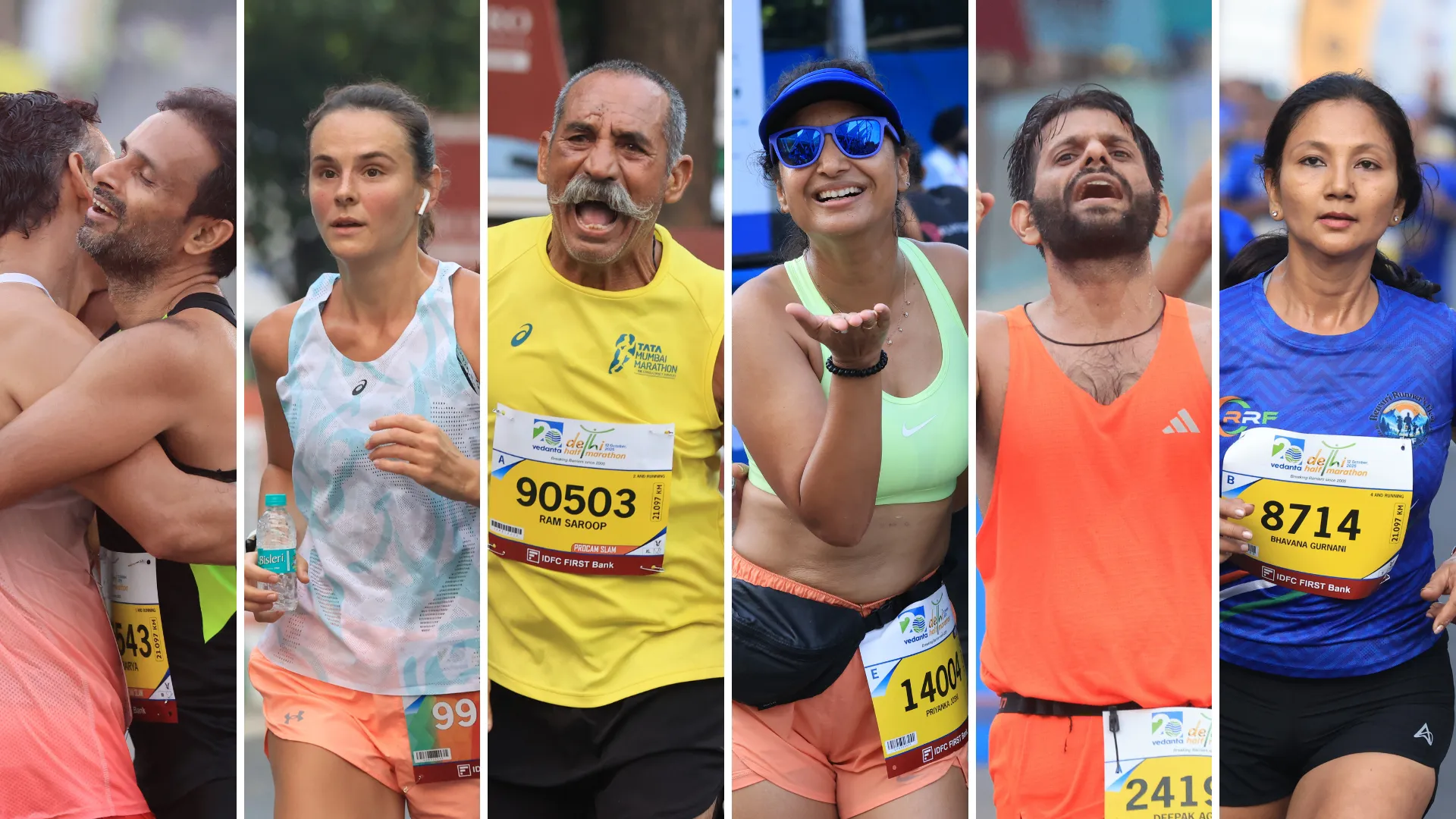 Elite Runners and a Runner runnig for a cause