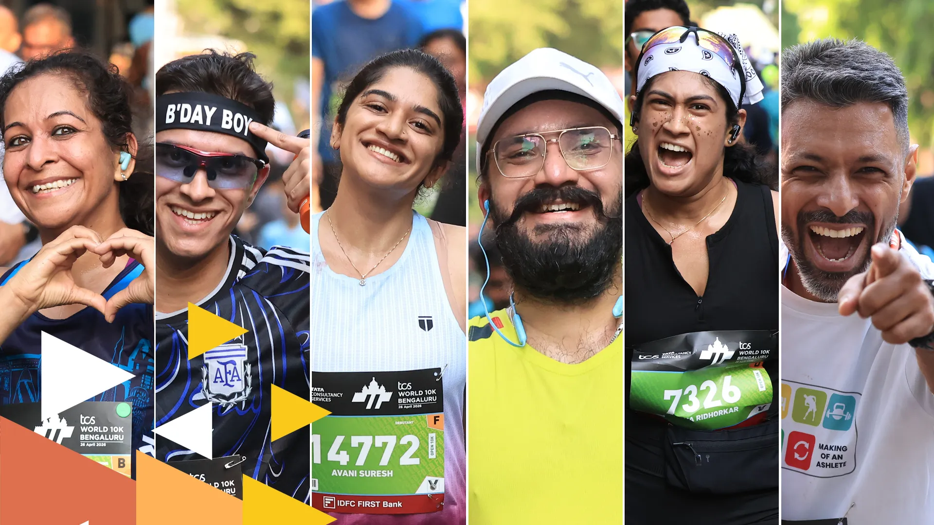 Elite Runners and a Runner runnig for a cause